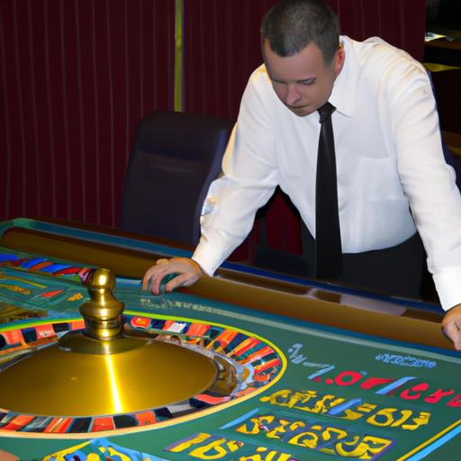 Casino staff regularly inspect the roulette tables to ensure fair play.