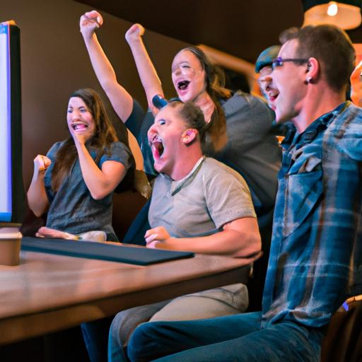 Friends who win together, stay together! These buddies are having a blast at an online casino's free play session.