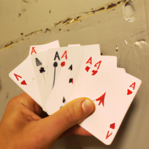 A player proudly displays their winning meld of cards in a game of rummy